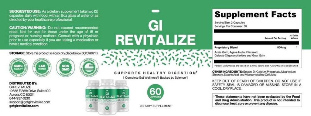 GI Revitalize Ingredients